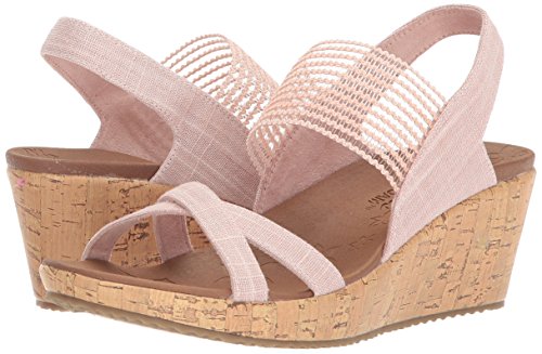 Skechers Cali Womens Beverlee-High Tea Wedge Sandal,Pink,7 M Us #TOP6