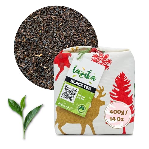Image of Lazika Black Tea, Loose Leaf Tea, 14.1 Oz, English Breakfast Tea, Tea Gift for Tea Lovers with Gift Pack