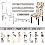 JQinHome Pattern Chair Covers for Dining Room Set of 4, High Stretch Removable Washable Parsons Chair Slipcover for Home Party Hotel Wedding Ceremony (Flower,4PCS) - Image 5