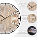 20 Inch Grand Farmhouse Wall Clock, Vintage-Inspired Wood & Metal Design with Large Etched Numbers, Silent Battery-Powered Timepiece for Offices, Kitchens, Bedrooms, and Living Rooms