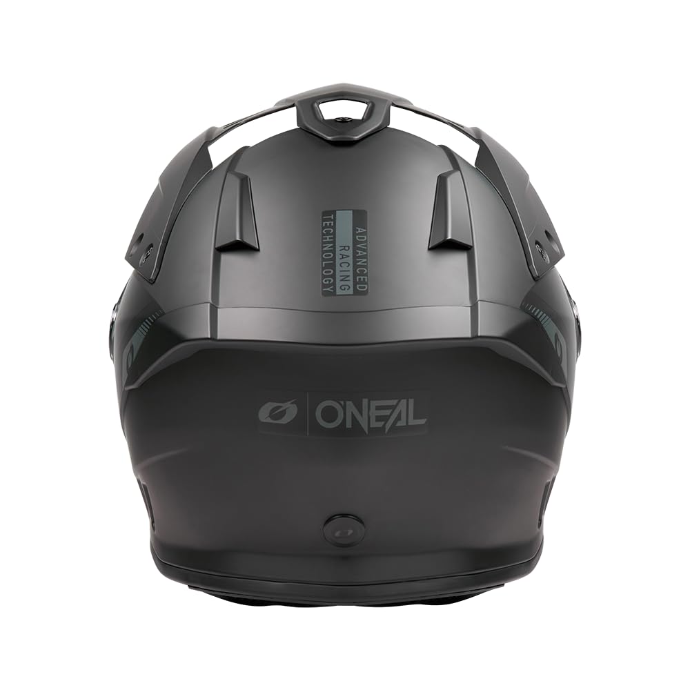 O'NEAL SIERRA RS SOLID MX Motocross Adventure Helm mit Außenschale aus hochwertigem ABS, extrem stoßfest & robust - Innenfutter herausnehmbar, gut belüftet, Extra großes Sichtfeld, Schwarz, Größe M