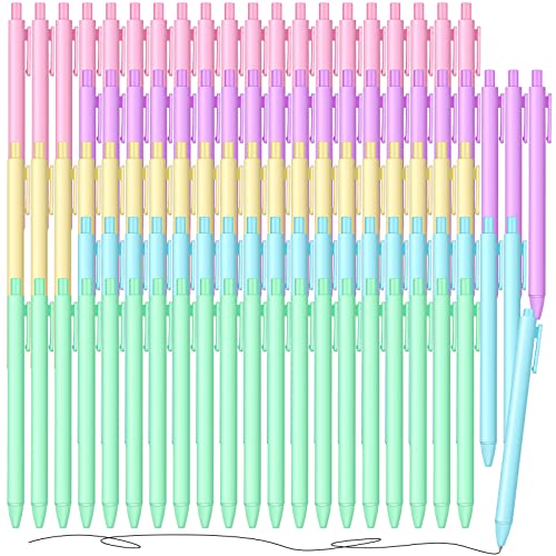 100 bolígrafos retráctiles de tinta gel negra 0.5 mm