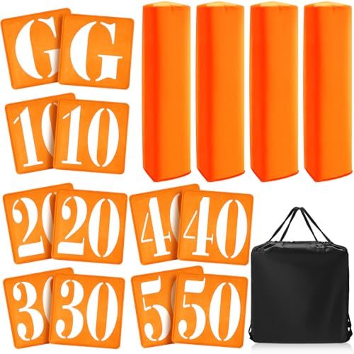 Libima 16 Pcs Football Yard Marker Set Include 11 Football