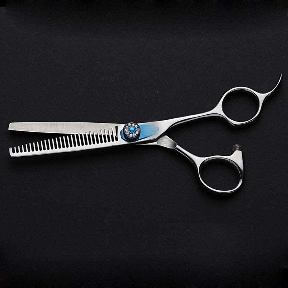 Ciseaux de coiffeur saphir 6 pouces, kit de coupe de cheveux à dents plates