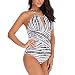 JURTEE Traje De Baño para Mujer Monokini Sin Espalda Siamés Estampado De...