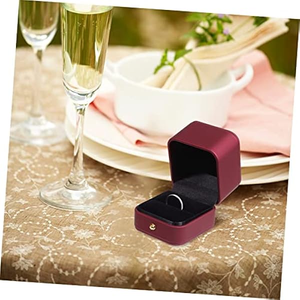 Zerodeko 9 Piezas Cajas Y Reloj Anillo Pendiente Colgante Terciopelo Aniversario Compromiso Propuesta Organizador Cuero Pu Titular Cumpleaños Collar Boda Caso De Joyería Larga Esquina De