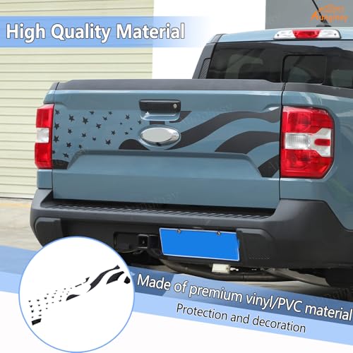 Image of Aunginsy Trunk Tailgate Panel Decal Sticker Wrap Compatible with Ford Maverick 2022-2024 Pickup Trunk Tailgate Door Panel Black Graphics Precut Vinyl Decal Decorative Sticker Protection Accessories