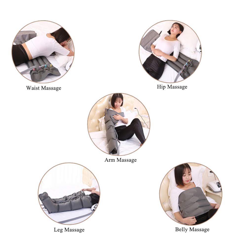 Elektrisches Luftkompressions-Fußmassagegerät, Taille, Bein, Arm, Luftdruckmassagegerät, Lymphmassagegeräte mit 6 Luftkissen
