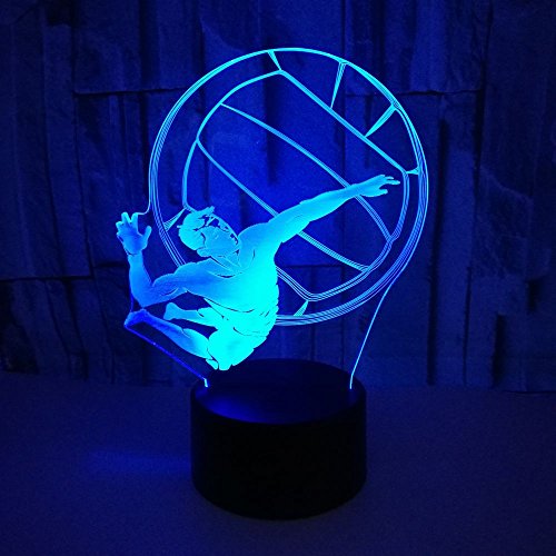 HPBN8 Ltd 3D Pallavolo Night Light Lamp 7