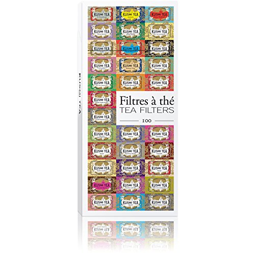 Kusmi Tea - Tea Filters - Box of 100 Eco-Friendly Tea Filters Made from Abaca Pulp, Cellulose, and Heat Sealing Fibers - Perfect for a Single Cup of Tea or Teapot (100 Filters)