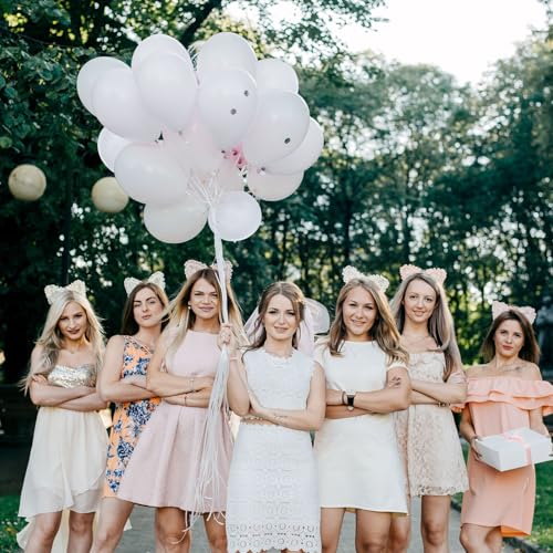Image of White Balloons Birthday Decorations 160 Pack 5 inch Round Ballons for White Themed Wedding Graduation Birthday Party Backdrop 4th of July Decorations Independence Day