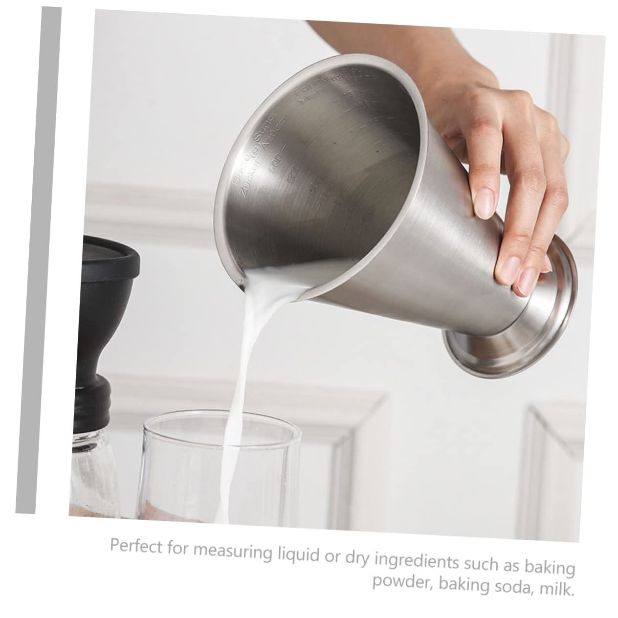 Mipcase Misurino in Acciaio Inossidabile Scala Graduata Strumento Misurazione Da Cucina Per Spezie e Altri Ingredienti