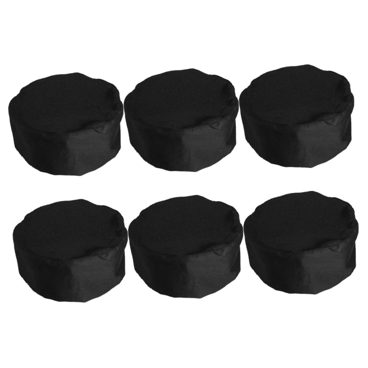 Gatuida 6 Piezas Gorro de Chef Unisex Negro Gorro de Cocina Ajustable Transpirable para Sushi Cocina Catering y Trabajo