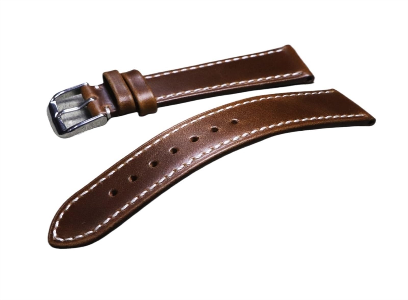 NASUNJIA 18mm 19mm 20mm 21mm 22mm Handgemachte Hohe Qualität Thin Vintage Crazy Horse Echtes Leder Armband Armband Braune Uhr Riemen