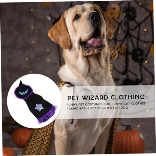 Disfraz de Mago L para Perros Halloween Ropa Divertida miniatura 3