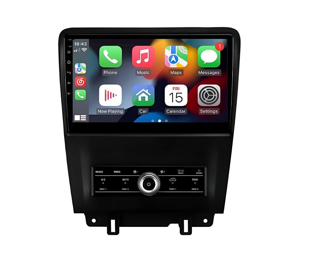 Radio samochodowe Android 14 - Ford Mustang 2009-2014, Apple CarPlay i Android Auto, dotykowy 10.1 kanałów, 8 kanałów CarPlay 2 Go/32 Go | Wi-Fi, RDS, DSP, DAB+, 5G