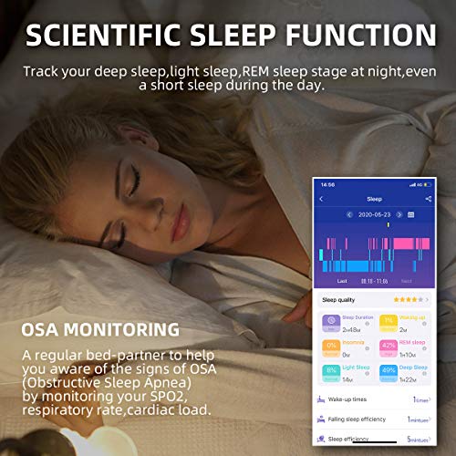 Mgaolo Fitness Tracker with Blood Oxygen SpO2 Blood Pressure Heart Rate Sleep Monitor for Men Women,IP68 Waterproof Activity Tracker HRV Pedometer Health Smart Watch for Fitbit Android iPhone Black