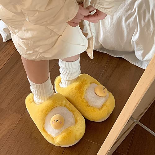 Kawaii Egg Slippers for Women Fluffy Warm House Slippers Fuzzy Slippers Women Cute Slippers for Women3