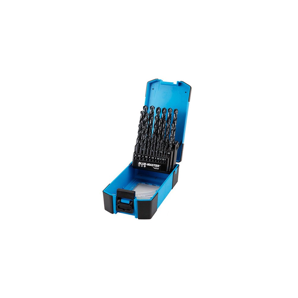 Blue-Master P6011 - Estuche ABS (25 Brocas HSS D 1 a 13 mm)