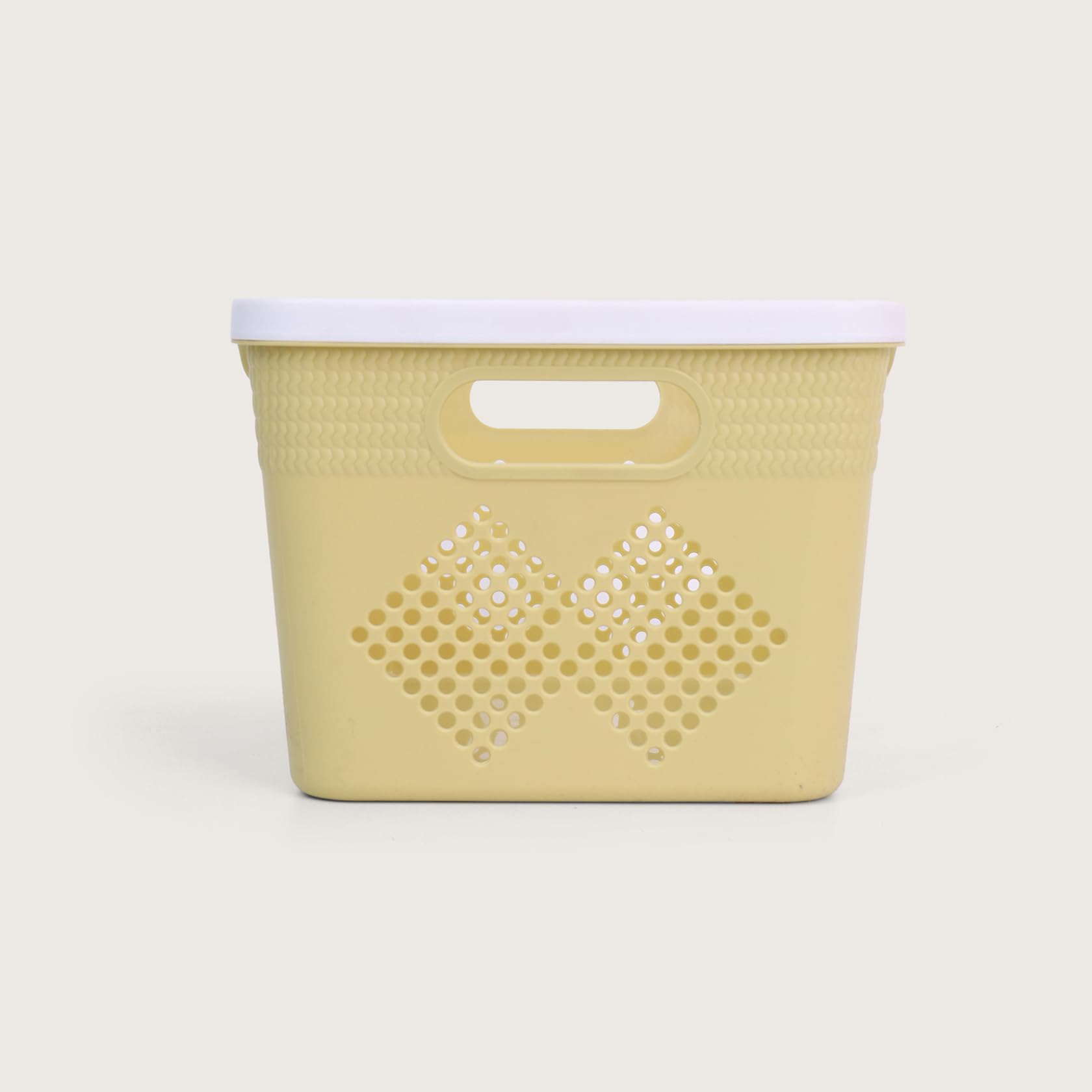 HOME 360 Plastic Storage Baskets | Set of 4 | Multipurpose Organizer Bins | Ideal for Kitchen, Bathroom, Office & Home Use | Durable & Lightweight Plastic Bins for Shelves & Closets 1