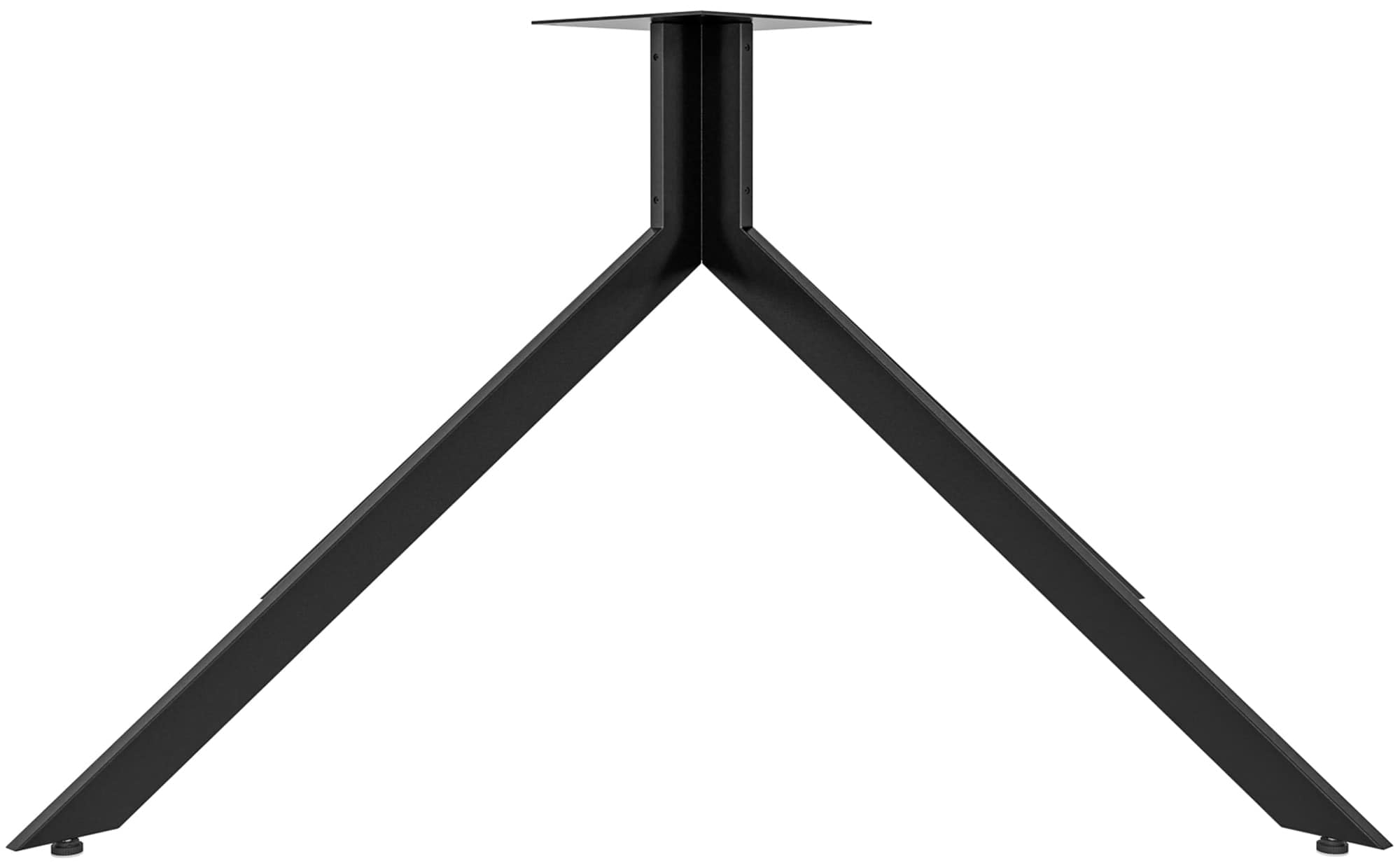 CLP Patas De Mesa Ladera En Acero I Armazón Metálico De 4 Patas En Estilo Industrial I Base Moderna para Comedores, Color:Negro