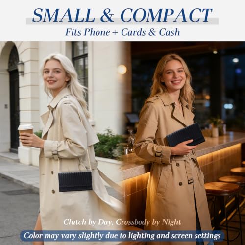 Image of U+U Small Crossbody Bags for Women, Cell Phone Purse Mini Clutch Bag with Removable Chain, Card Slots - Lightweight Purse