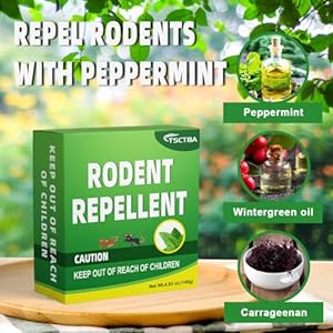 Rodent Repellent for Car Engines, Under Hood Rodent Repellent, Rat Repellent for Car,Peppermint Oil to Repel Mice and Rats, Mouse Repellents Outdoor, Keeps Mice Away, Rat Deterrent Indoor-2P