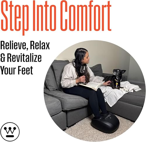 Image of Westinghouse Foot Massager with Heat & Compression, Adjustable Heat & Intensity Levels, Shiatsu Kneading, Vibration, & Heel Scraping, Heated Electric Foot Massager for Dynamic Spa Like Massage