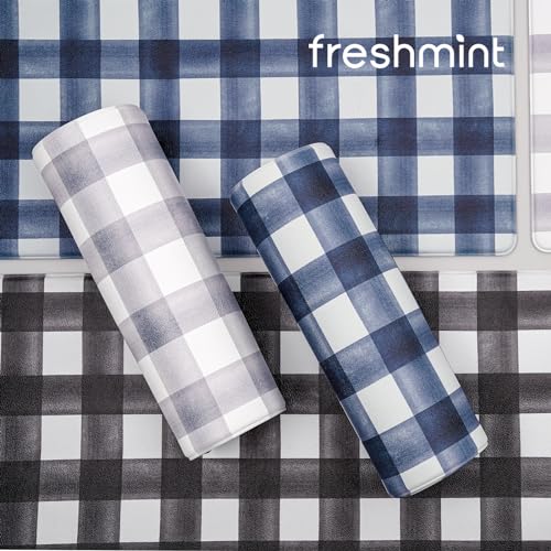 Freshmint Modern Farmhouse Plaid 2 Piece Set Kitchen Mats For Floor Anti Fatigue Waterproof & Non-Skid Kitchen Rugs Cushioned Kitchen Mat For Standing Washable Comfort Desk Kitchen Runners thumb #6