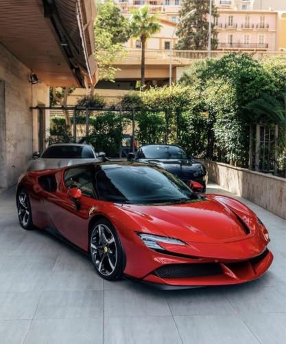 Image of HOME13 Red Glossy Vinyl Wrap Sheet for Car & Bike Self Adhesive Vinyl Wrap Sticker & Decal Roll Film for Car Vehicle and Motorcycle (24x300 Inches, Red Glossy)