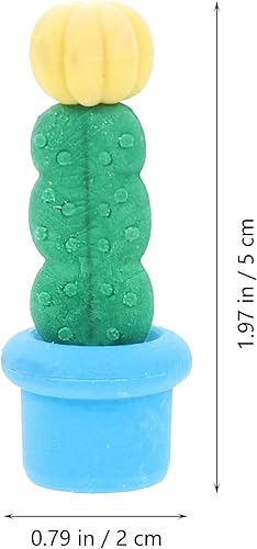 Miniatura 8 de Borradores de borrar en maceta, borradores en miniatura, borradores de dibujos animados 3D, suministros de papelería para estudiantes, 15 piezas de