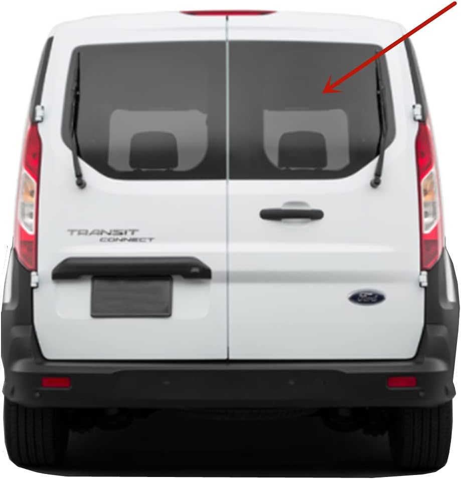 Back Window Back Glass Passenger Right Side Compatible with Ford Transit Connect 2014-2023 Models