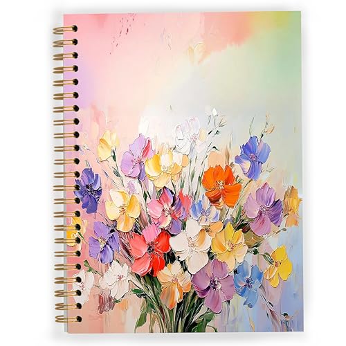 Cuaderno floral para notas y apuntes de estetica cottagecore vintage para mujer A5