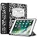 Fintie Case with Built-in Apple Pencil Holder for iPad 9.7 2018 2017 / iPad Air 2 / iPad Air - [SlimShell] Lightweight Soft TPU Back Protective Cover w/Auto Wake Sleep, Composition Book Black