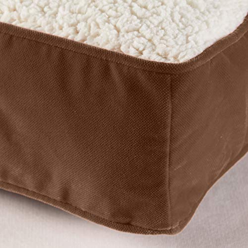 Almohada microfibra sherpa 61x46x13 cm latte miniatura 4