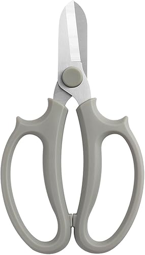 Tijeras de jardinería de acero de aleación de hoja afilada gris para cortar flores, recortar plantas de patio, floristería, setos de hierbas y
