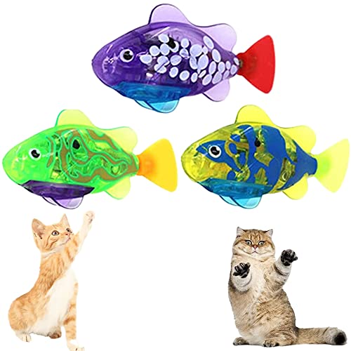 TOOGE - Juego De 2 Juguetes Eléctricos Para Gatos, Pez Realista Interactivo De 11 Pulgadas, Con Menta De Gato - Color Carpa Roja + Carpa : Costa Rica