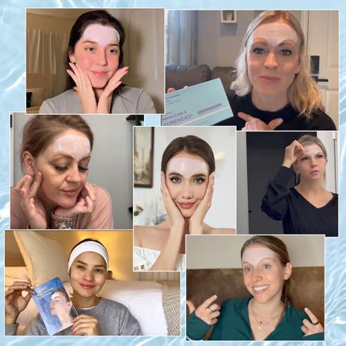 Tripsky Forehead Wrinkle Patches, Overnight Facial Wrinkle Patches With Collagen, Forehead Wrinkles Treatment Jelly Pads Softening Fine Lines - image 3
