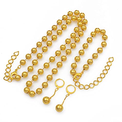 Pulsera conjunto de joyas doradas para novias que buscan brillo real