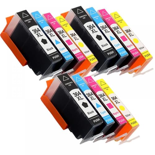 Cartouche d'encre 364XL multipack de 4 couleurs pour imprimante Photosmart 5510 et Deskjet 3070A