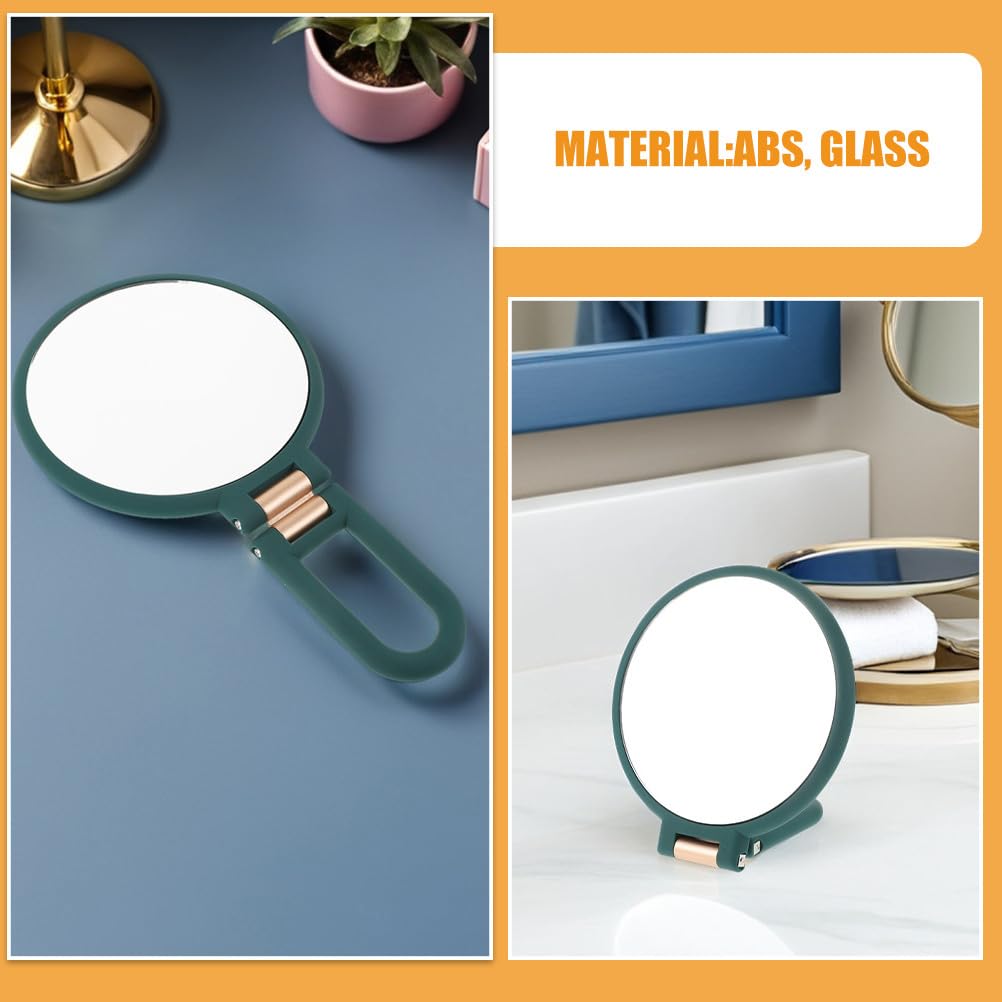 2pezzi Specchio Ingranditore Portatile da Specchio Tascabile Bifacciale con Ingrandimento Pieghevolper Trucco da Viaggio da Scrivania per Campeggio