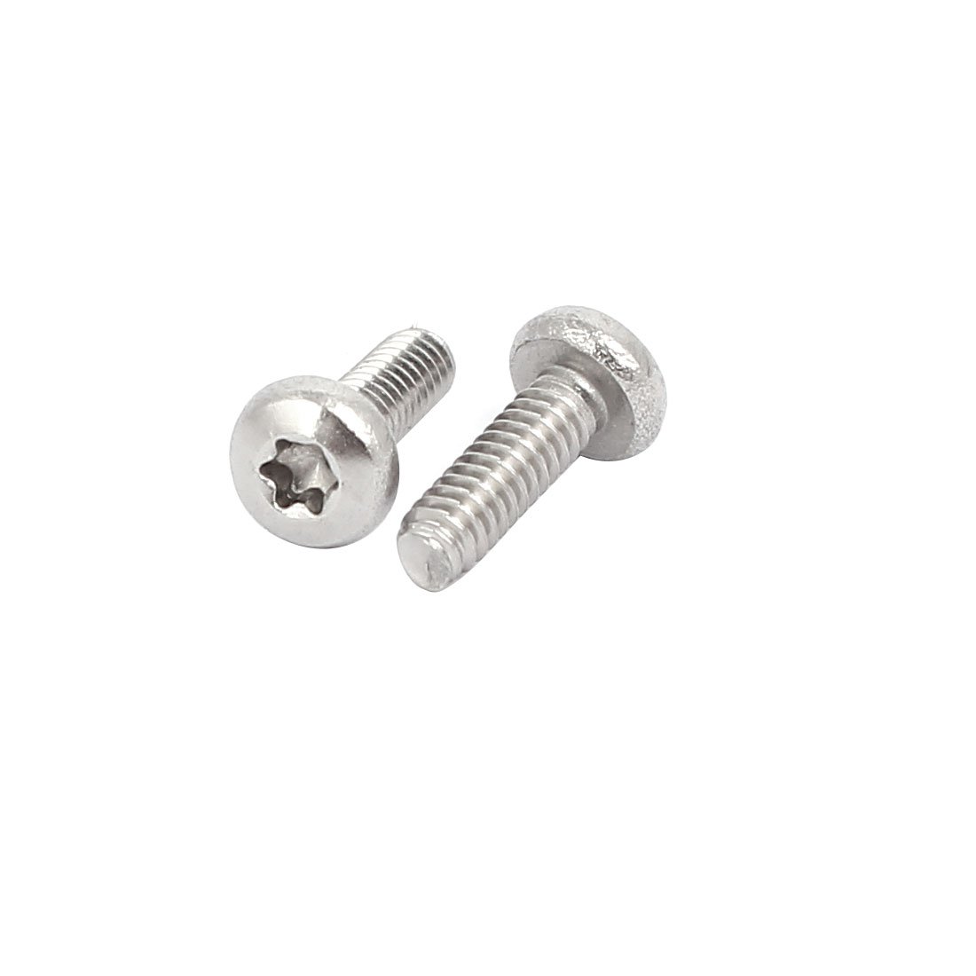 sourcingmap M2x6mm 304 Stainless Steel Button Head Torx Screws Bolts T6 Drive 200pcs, silver - Image 2