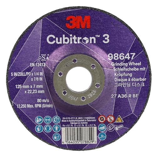 3M Cubitron 3 Schruppscheibe 98647 36+ T27 125 mm x 7 mm x 22 23 mm EN 10/Pack