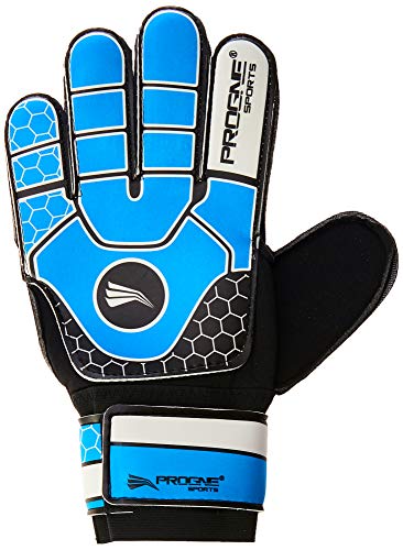PROGNE SPORTS REF 1060 Luva de Futebol para Goleiro, P, Preto, Azul