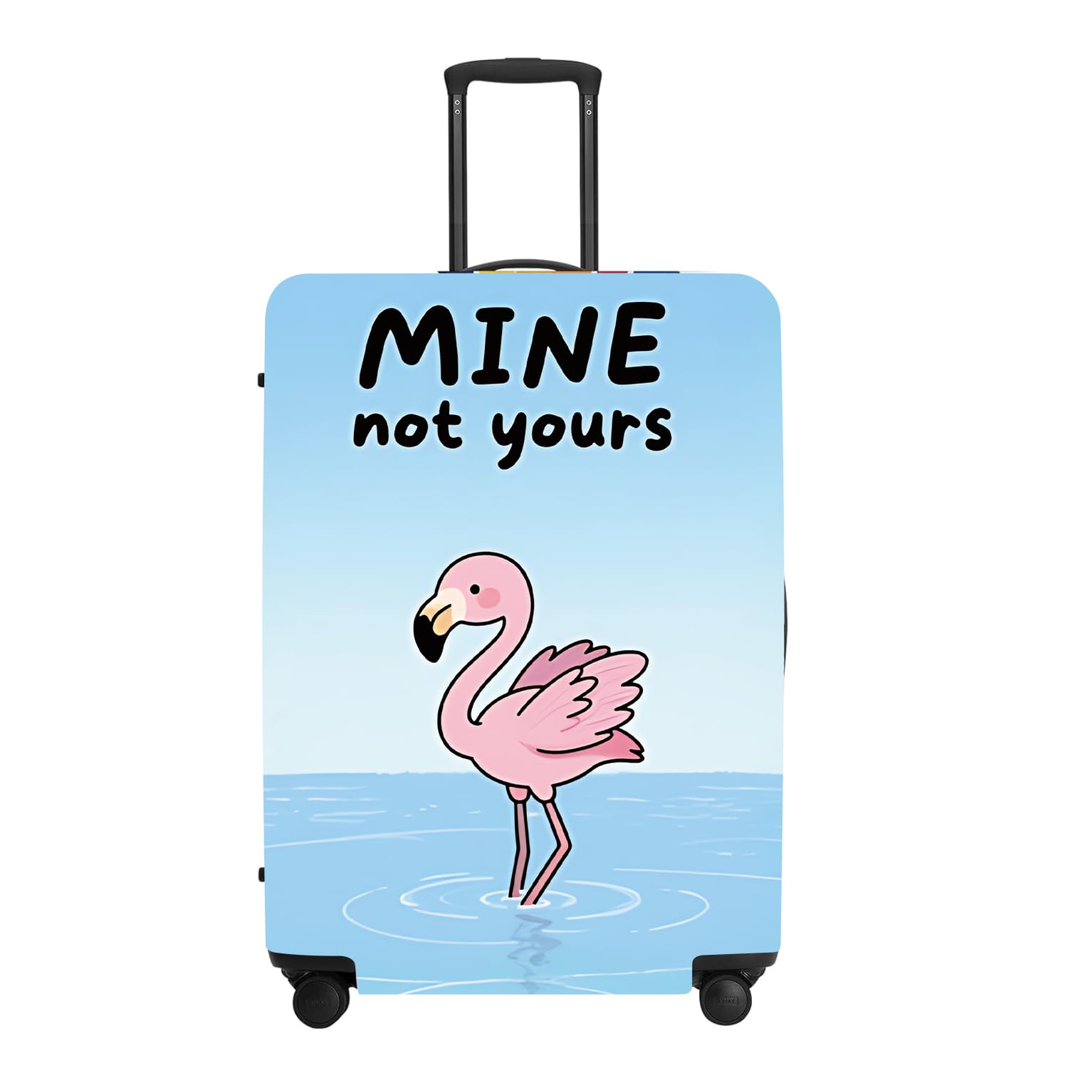 Luggage Cover, Washable Suitcase Cover, Suitcase Protector Anti-scratch Bag cover Fits 18-32 Inch Luggage (Flamingo, L(28"-30" Suitcase))