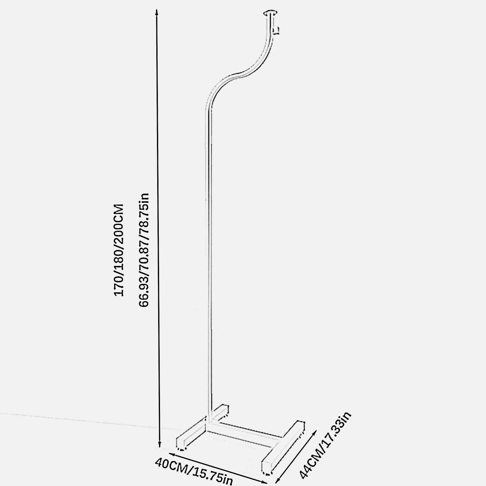 Percheros para ropa, expositores para tiendas, percheros para la entrada de casas, porches, tiendas de ropa, estanterías comerciales para guardar vestidos ,Silver-40x44x180CM/15.75x17.33x70.87in