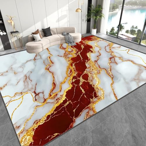 Tapete decorativo blanco y dorado 5x7ft de franela miniatura 1