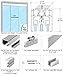CRL CRL512C 51 Series Ceiling Mount Single Slider with Two Fixed Panels Kit