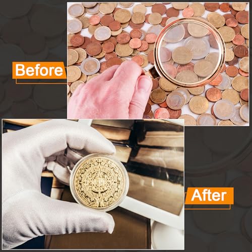 uxcell 30 piezas cápsulas plásticas para monedas 19mm miniatura 4