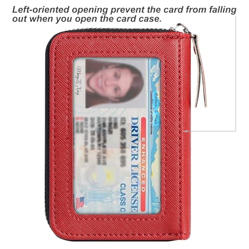 Image of Credit Card Wallet, RFID Card Case Wallet, Zipper Card Cases Holder for Men Women, RFID Blocking, KeyChain Wallet, Compact Size Card Organizer Case for Women